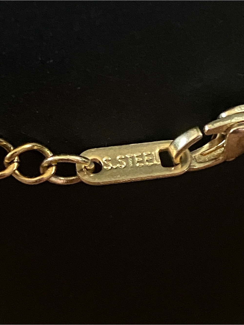 Gold and with White Daisy Charm Necklace and Stainless Steele Gold Braid Chain - Picture 8 of 10